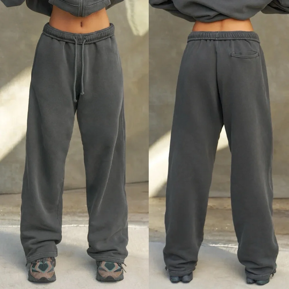 Brand New- JOAH BROWN Oversized Straight Leg Jogger in Washed Black Terry 🩶✨ - Picture 2 of 14